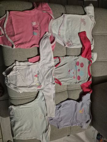 Lot de bodies filles 6 mois