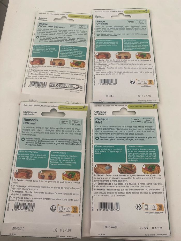 Lot sachet graine vilmorin - photo numéro 2