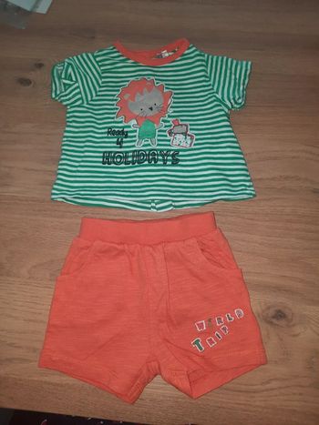 Ensemble t shirt et short 1mois