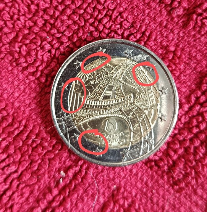 Pièce collection 2 euros JO 2024 fautée