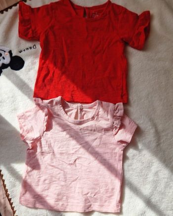 🎀lots 2 t-shirt bébé fille primark 🎀