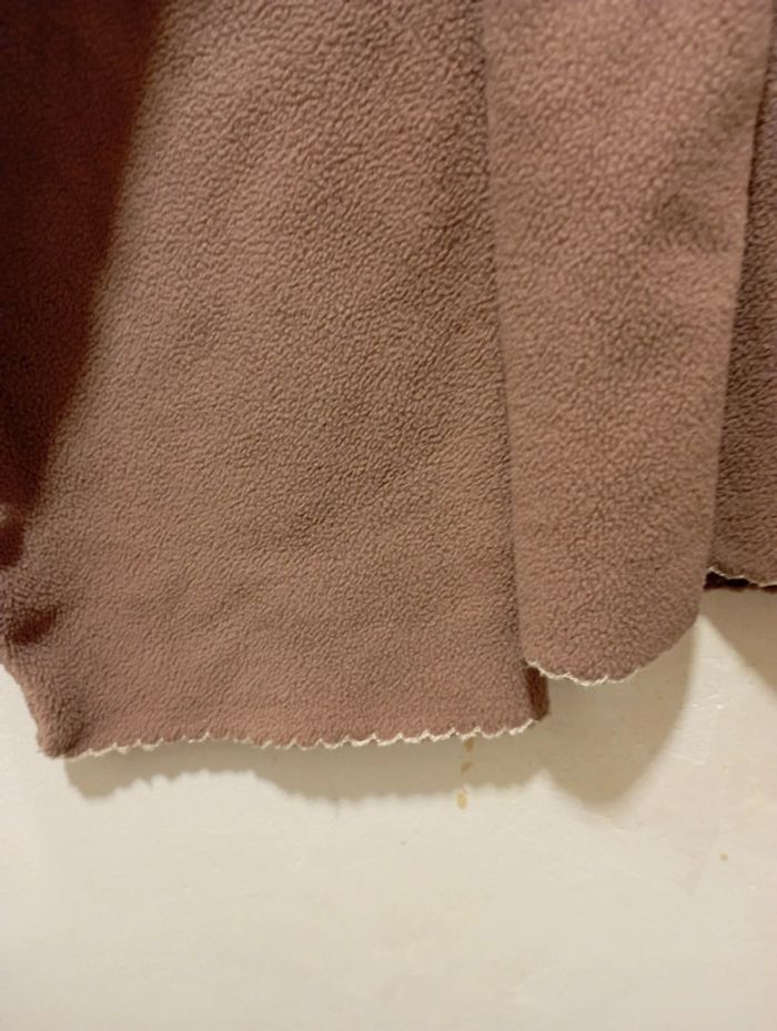 Pyjama femme en polaire fine beige foncé - photo numéro 7