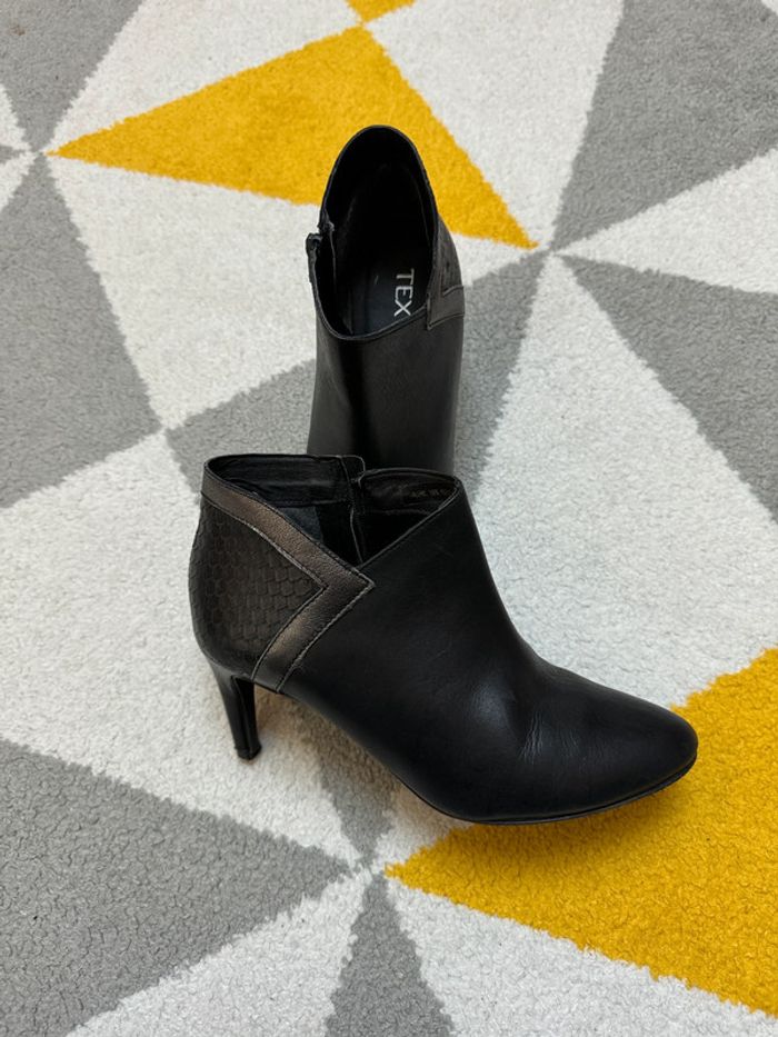 Bottines à talons en cuir Texto Taille 37 - photo numéro 4