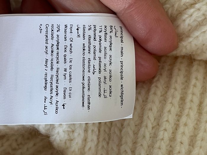 Magnifique robe pull hiver grosse maille écru neuve avec étiquette - photo numéro 5