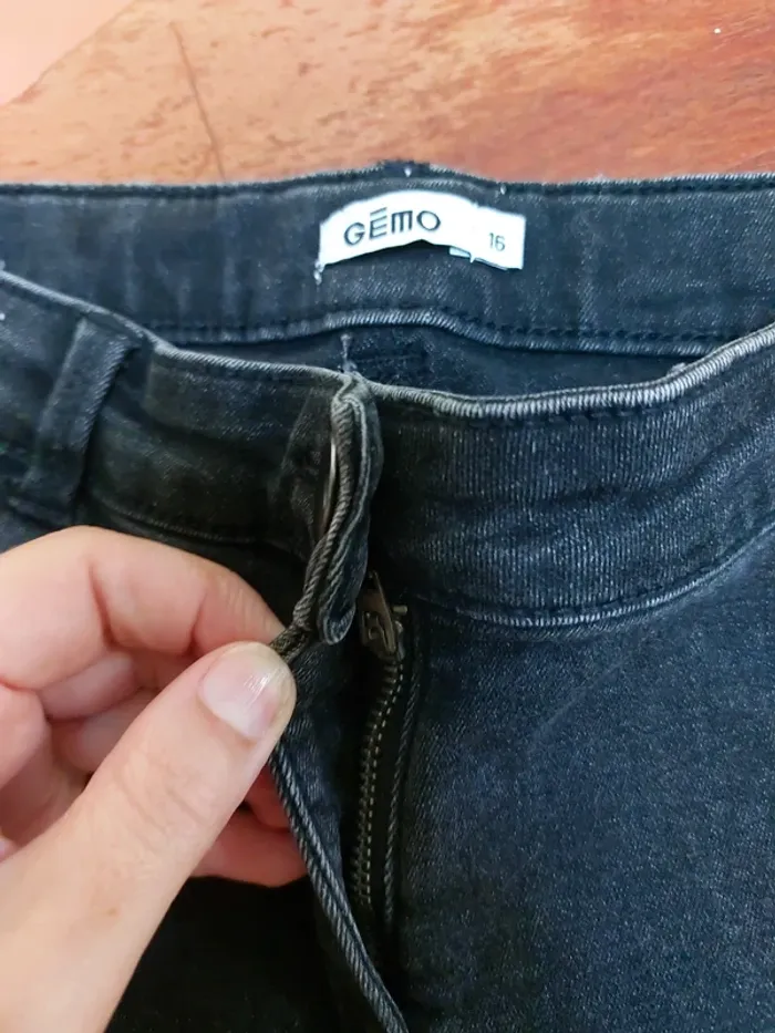 2 jeans taille haute - photo numéro 2