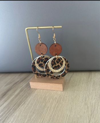 Magnifiques créoles neuves léopard 