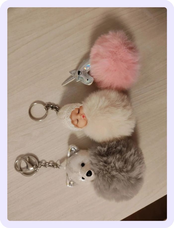 Porte clef pompon