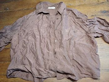 Chemise courte satin