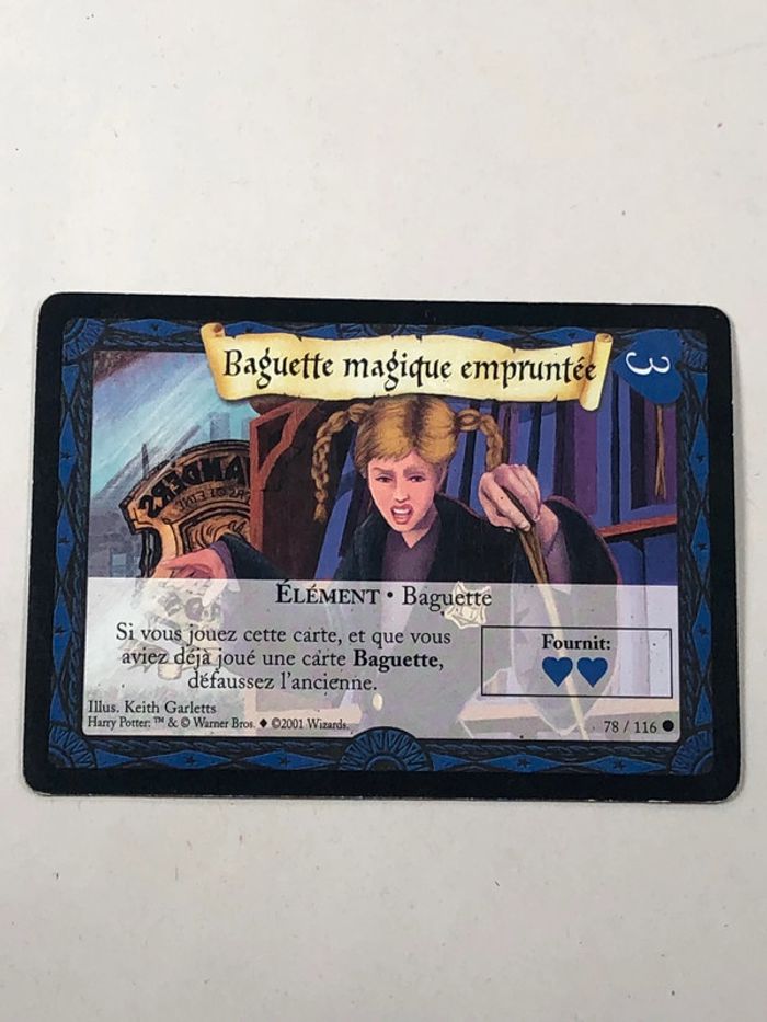 Baguette magique empruntée carte harry potter