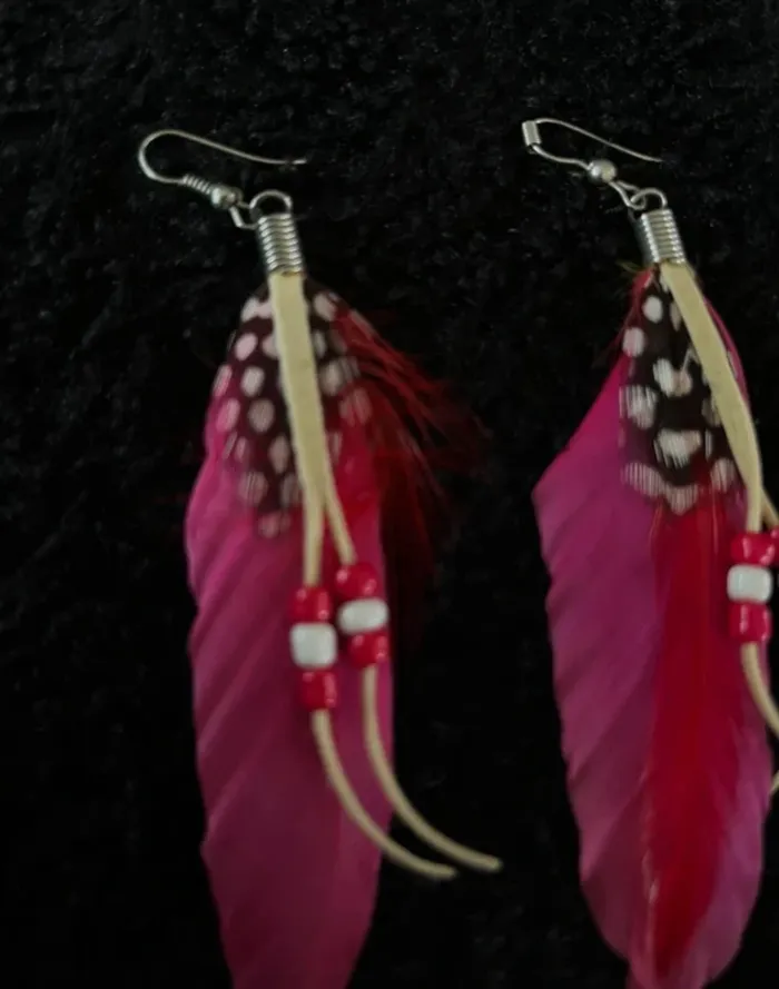 Boucle d’oreille plume - photo numéro 2