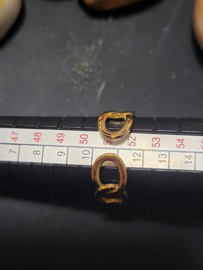 Bague ouverte tour chaîne Acier inoxydable dorée - photo numéro 4