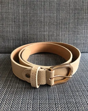 Ceinture femme cuir beige