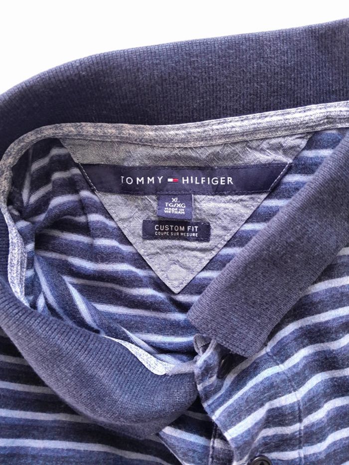 Très beau polo rayé tommy hilfiger custom fit Taille XL - photo numéro 3