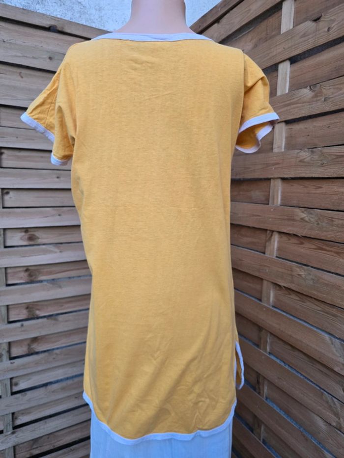 Long Tee-shirt plage imprimé 🍒vintage 70🍒taille unique voir mesures descriptif - photo numéro 5