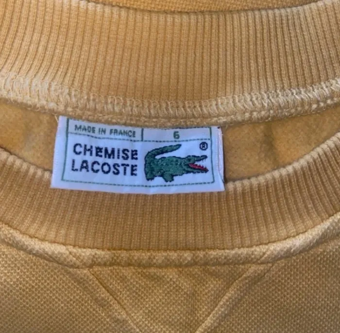 Pull vintage moutarde Lacoste - photo numéro 3