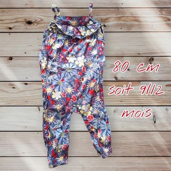 🌼 Barboteuse H&M fleurie – 80cm soit 9/12 mois 🌼