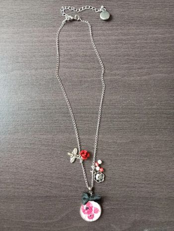 Collier coquelicot