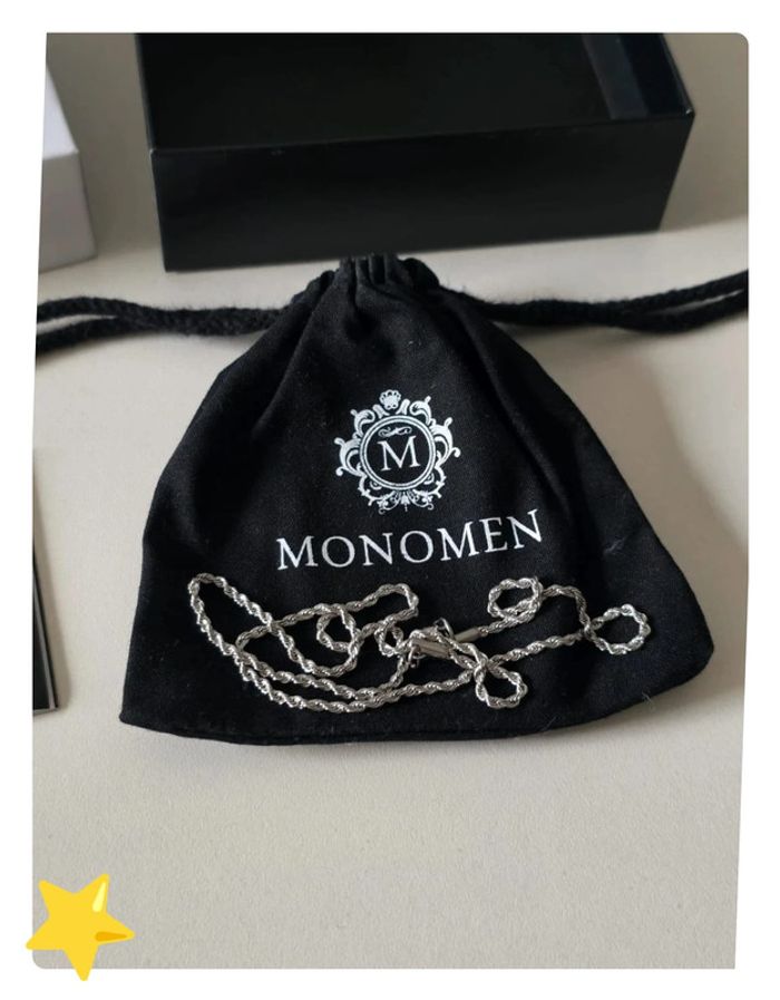 Collier maille Torsadé Monomen acier inoxydable  45cm