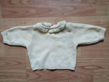 Pull jaune clair Coudé Mail 0/3 mois