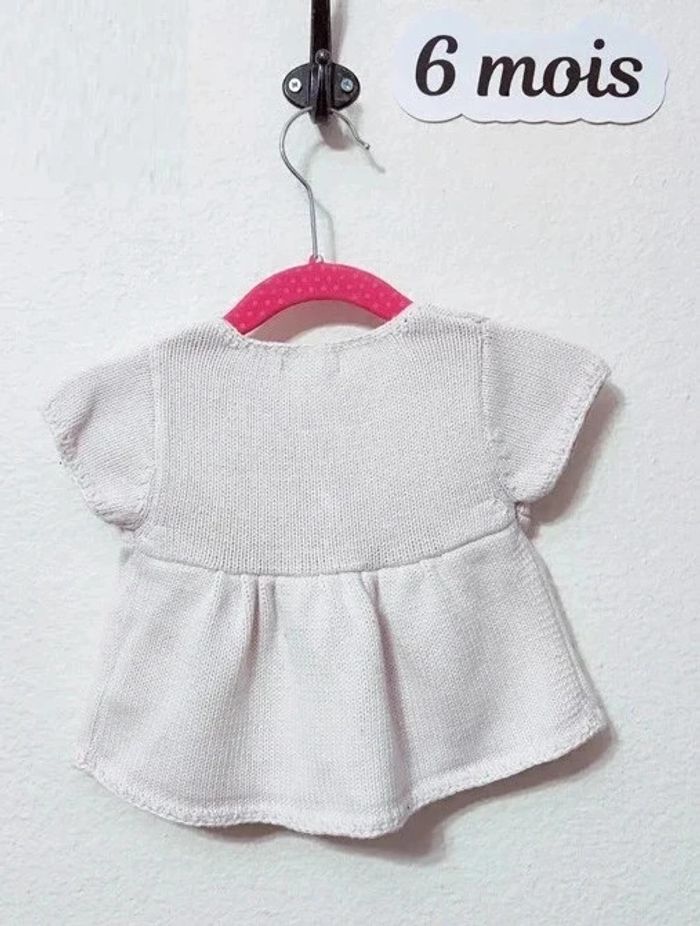 Gilet sans manche à boutons bébé fille T. 6 mois Obaïbi - photo numéro 4