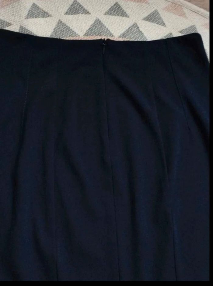 Jupe  mi-longue  Marine - Viscose  Nylon -  L  - Parfait  État - photo numéro 11