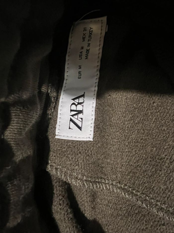 Lot de 2 pantalons joggers femme marron ZARA et beige taille élastique taille M - photo numéro 4