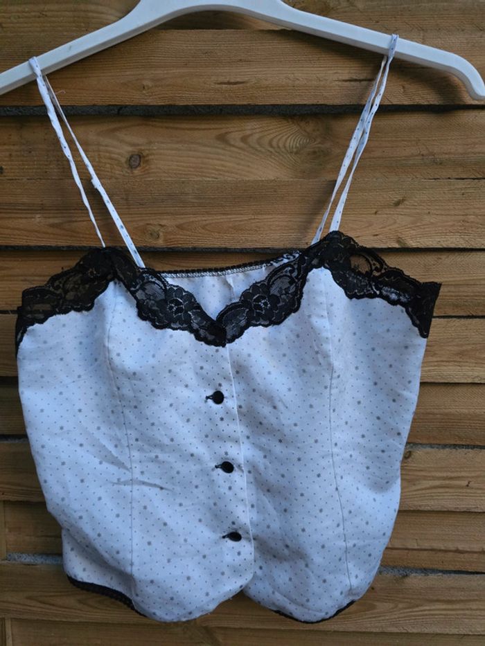 Caraco étoilé 🍒fabriqué en France vintage 80🍒taille 36 voir mesures - photo numéro 4