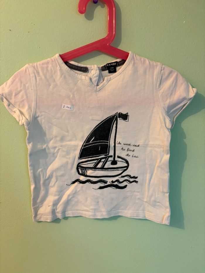 Tee shirt blanc bateau