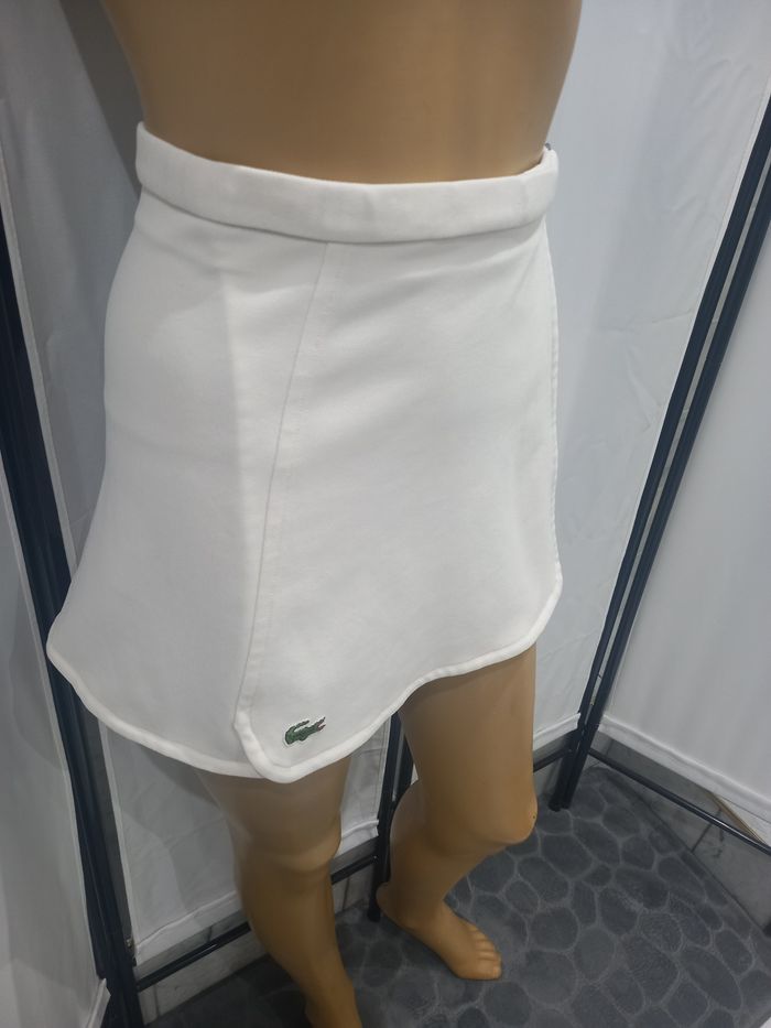 Mini jupe blanche portefeuille Lacoste,  M