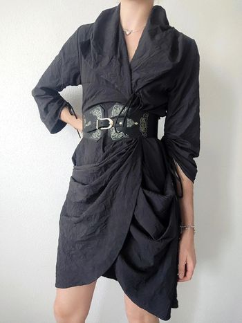 Robe pirate veste portefeuille noir vintage / Equalence Paris - 42/XL