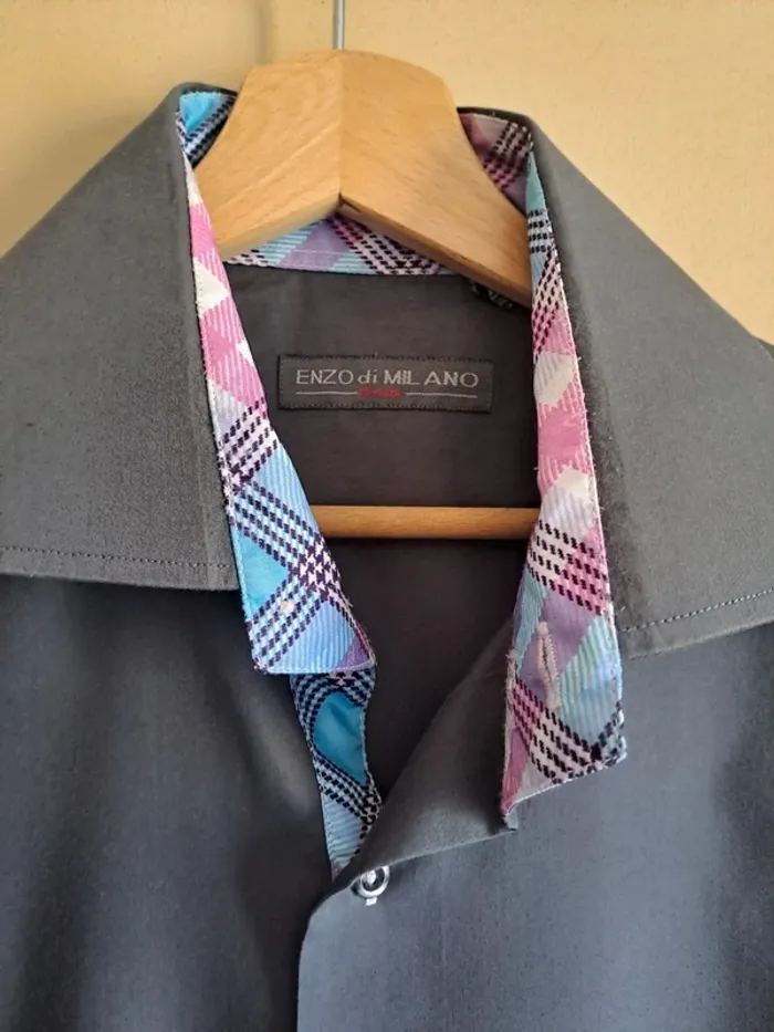 Chemise homme grise Enzo Di Milano L 41/42 comme neuve - photo numéro 2