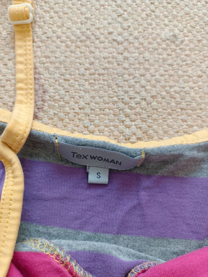 Chemise de nuit rayé multicolore débardeur S 36/38 - photo numéro 3