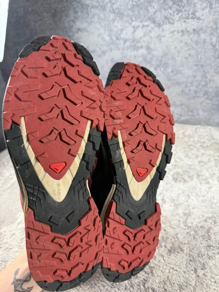 Salomon XA Pro 3D V9 Gore-Tex - Black & Beige & Corail - photo numéro 9