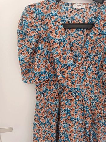 Robe d'été à fleurs manches bouffantes Kilky Taille S/M Neuf