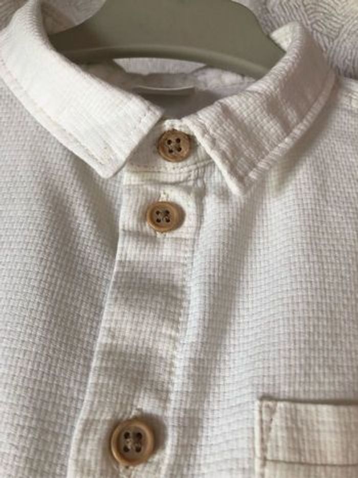 Jolie chemise crème coton piqué 18 mois H&M
