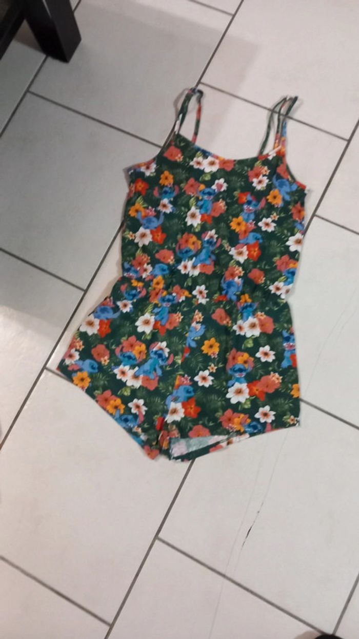 Combishort fleuri undiz lilo et stitch taille s