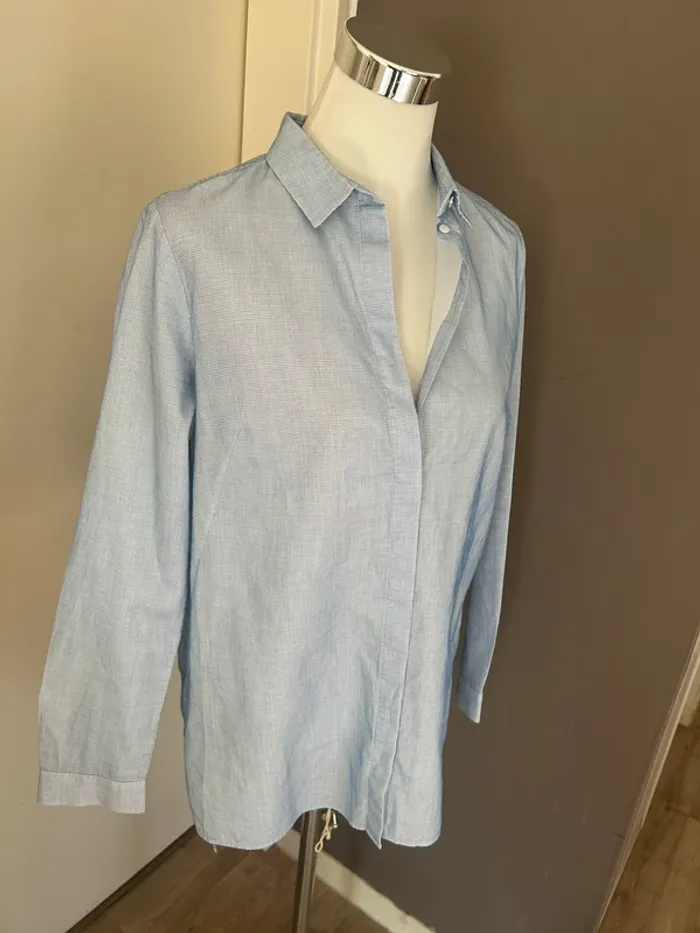 Cos chemise longue femme en coton, coupe oversize bleu  Taille 38. État neuf - photo numéro 3