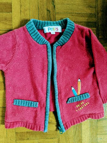Pull gilet laine La Compagnie des Petits  9 mois