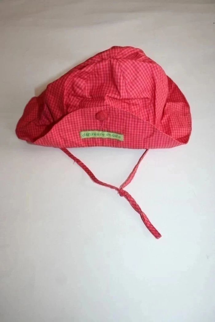 Chapeau matière style imper vichy rose Babymini by Catimini 18 mois