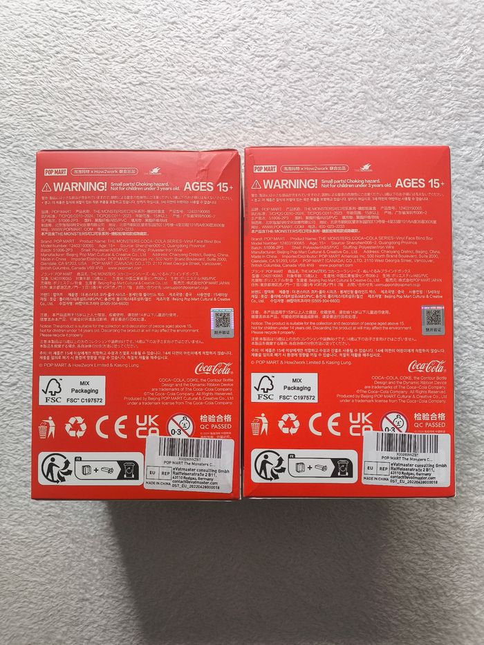Lot de 2 Pop Mart Labubu The Monsters Coca‑Cola Series – édition vinyle collectible pour passionnés - photo numéro 2