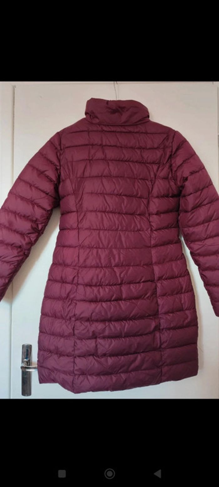 Doudoune mi longue bordeaux bien chaude taille M - photo numéro 2