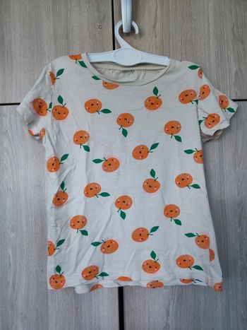 T Shirt imprimé orange 8 ans