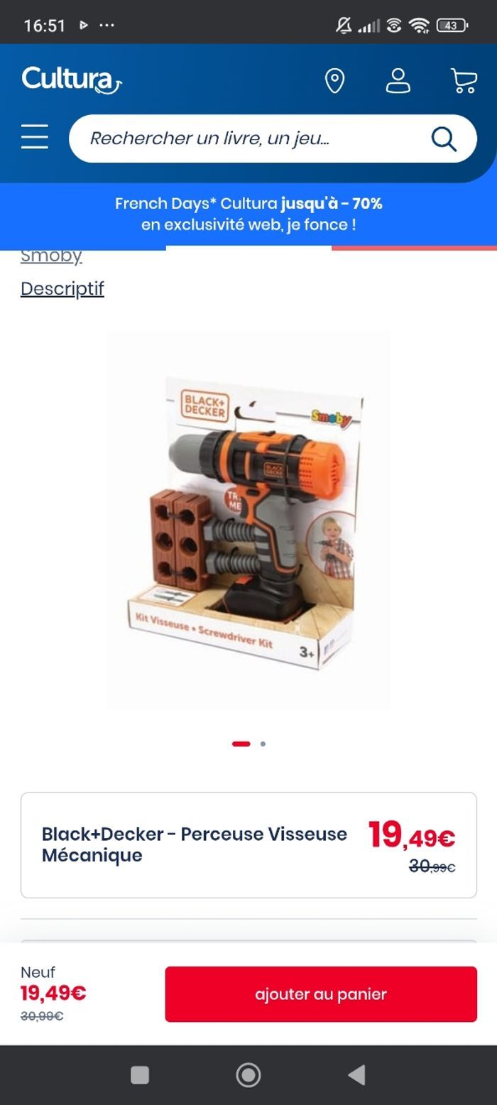 Établi Black et Decker+ perceuse - photo numéro 5