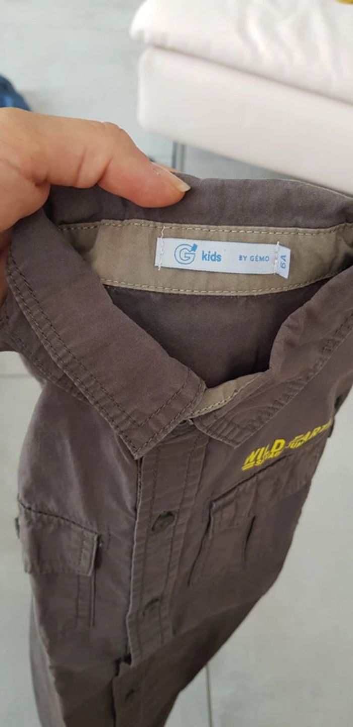 Chemise kaki / marron - photo numéro 2