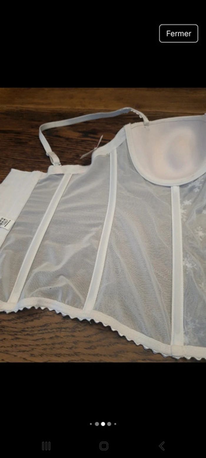 Magnifique Corset blanc Marie Jo fr 95B neuf - photo numéro 8
