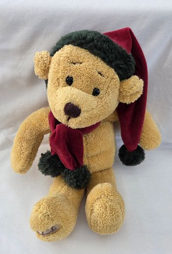 Doudou peluche ours Père Noël 32 cm - Bukowski