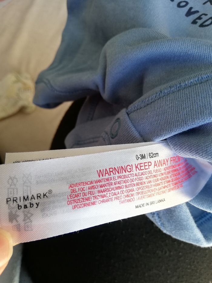 Lot de 3 bodies MC primark 3 mois - photo numéro 2