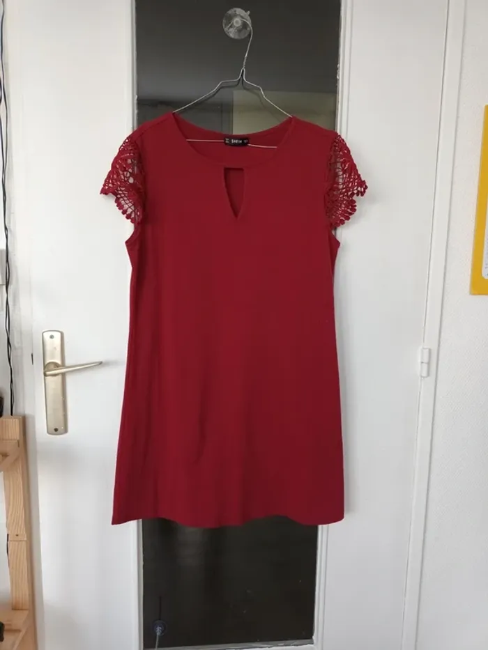 Robe shein bordeau
