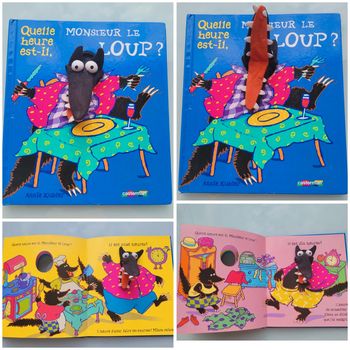 Livre marionnette Quelle heure est-il 🕰  Monsieur Le Loup?