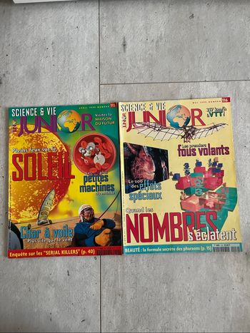 Science et Vie junior numéro 115 et 116